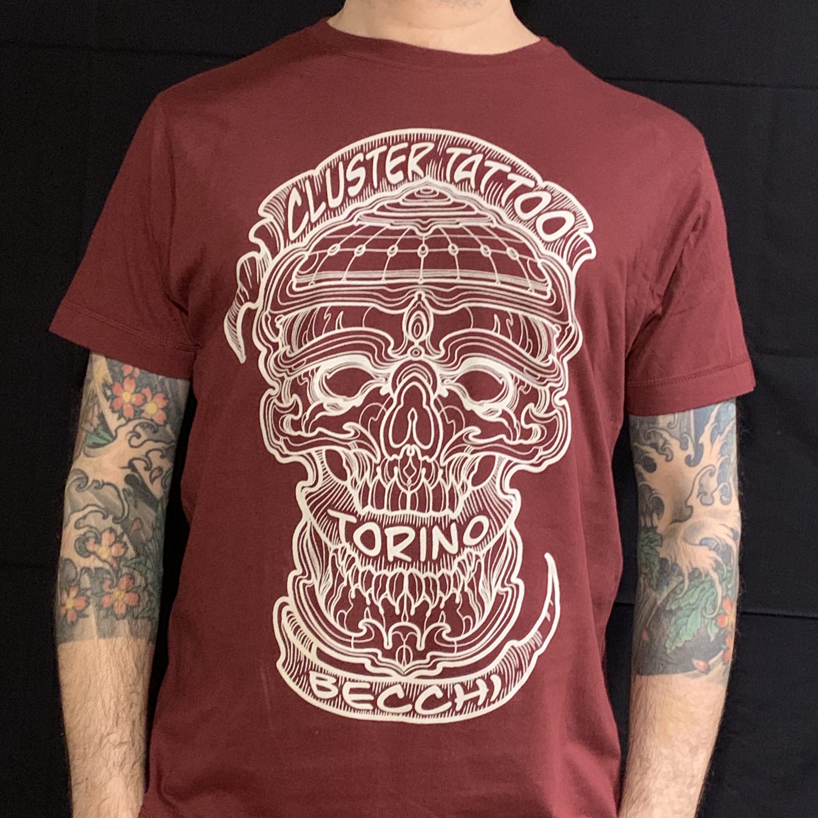 Skull burgundy